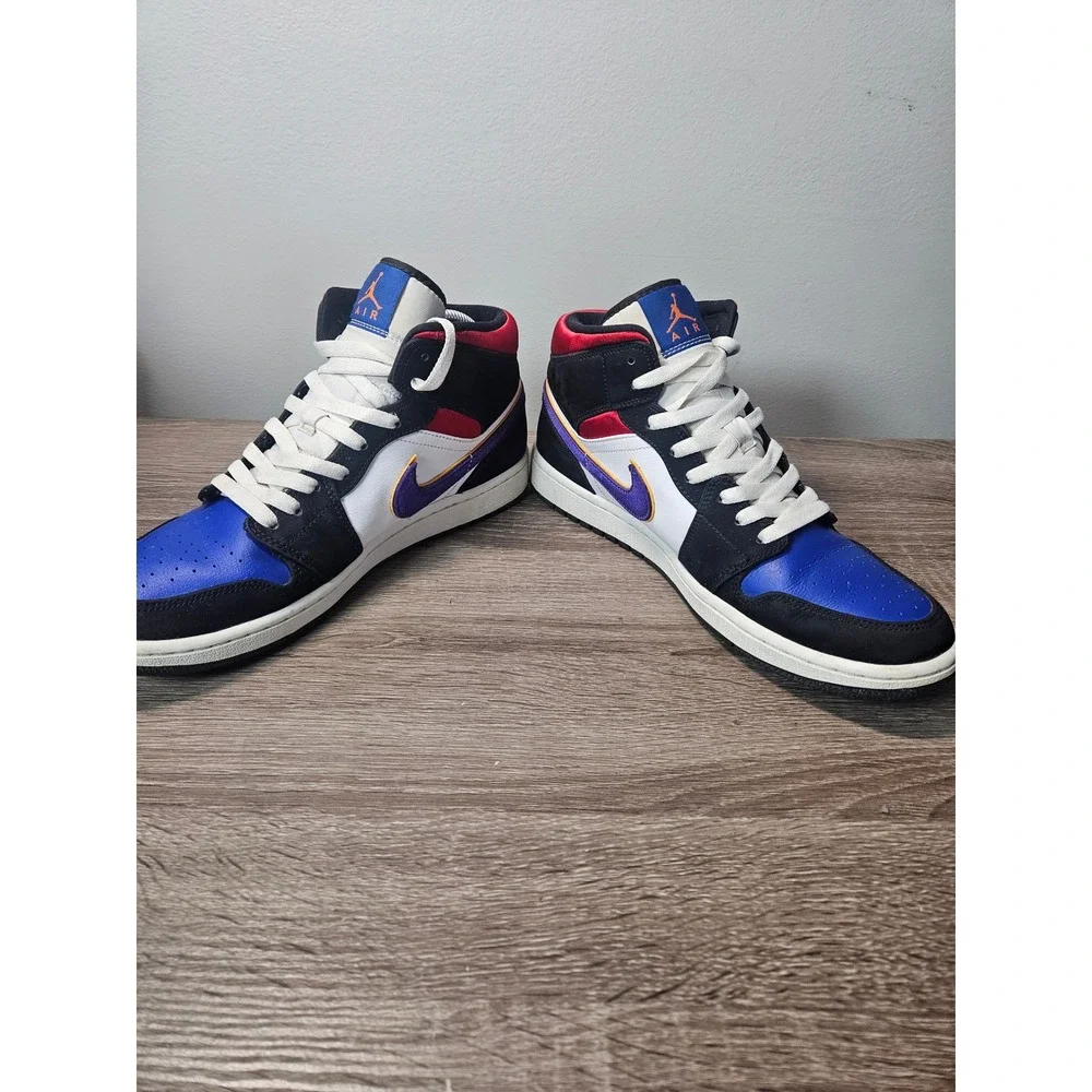 Air Jordan 1 Mid Lakers Top 3 Men's Athletic Shoes Size 10.5 852542-005